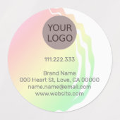 カラーグラディエントグラデーションビジネスロゴカスタムブランド ラベル (デザイン2)