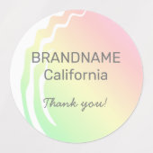 カラーグラディエントグラデーションビジネスロゴカスタムブランド ラベル (デザイン1)