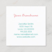 カラーグラデグラデーションーション虹のネックレスディスプレイ スクエア名刺 (裏面)