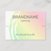 カラーグラデーシグラデーションョンレインボーブレスレット表示ピンク 名刺