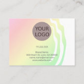 カラーグラデーシグラデーションョンレインボーブレスレット表示ピンク 名刺 (裏面)