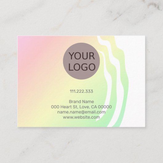 カラーグラデーシグラデーションョンレインボーブレスレット表示ピンク 名刺