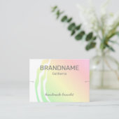 カラーグラデーシグラデーションョンレインボーブレスレット表示ピンク 名刺 (スタンド正面)