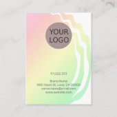 カラーグラデーシグラデーションョン虹のヘアクリップの表示 名刺 (裏面)