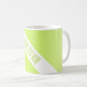 カラーグラデーションのみ春緑+テキスト コーヒーマグカップ (正面右)