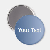 カラーグラデーションのみ青+テキスト マグネット (正面/裏面)