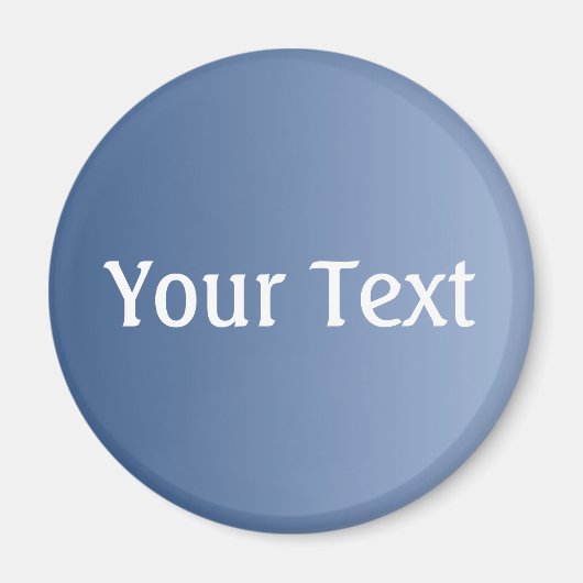 カラーグラデーションのみ青+テキスト マグネット (正面)