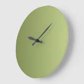 カラーグラデーションのみ – オリーブ緑 ラージ壁時計 (傾斜)
