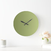 カラーグラデーションのみ – オリーブ緑 ラージ壁時計 (ホーム)