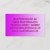 カラーグラデーションのみ – ネオンピンク 名刺 (裏面)