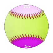 カラーグラデーションのみ – 春緑とピンク 野球ボール (裏面)