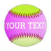 カラーグラデーションのみ – 春緑とピンク 野球ボール (正面)