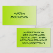 カラーグラデーションのみ – 春緑 名刺 (正面/裏面)