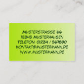 カラーグラデーションのみ – 春緑 名刺 (裏面)