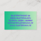 カラーグラデーションのみ – 海緑 名刺 (裏面)