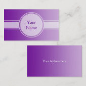 カラーグラデーションのみ – 紫+テキスト 名刺 (正面/裏面)