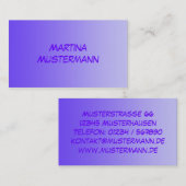 カラーグラデーションのみ – 紫 名刺 (正面/裏面)