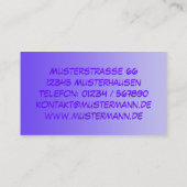 カラーグラデーションのみ – 紫 名刺 (裏面)