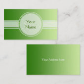 カラーグラデーションのみ – 緑+テキスト 名刺 (正面/裏面)