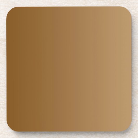 カラーグラデーションのみ – 茶色 コースター (正面)