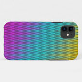 カラーグラデーションのジグザグストライプ Case-Mate iPhoneケース (裏面(横))