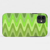 カラーグラデーションジグザグ波 – 緑 Case-Mate iPhoneケース (裏面(横))