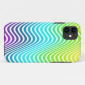 カラーグラデーションジグザグ波 – 黄色の青いピンク Case-Mate iPhoneケース (裏面(横))