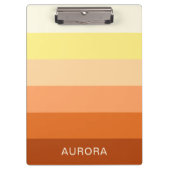 カラーグラデーション新学期-名前をカスタムする クリップボード (正面)