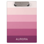 カラーグラデーション新学期-名前をカスタムする クリップボード (正面)