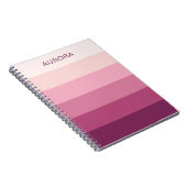 カラーグラデーション新学期-名前をカスタムする ノートブック (右側)