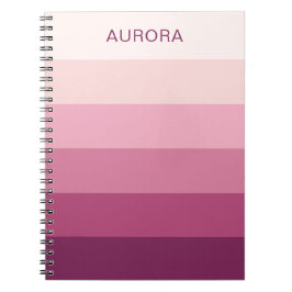 カラーグラデーション新学期-名前をカスタムする ノートブック