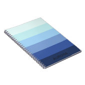 カラーグラデーション新学期-名前をカスタムする ノートブック (右側)