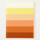 カラーグラデーション新学期-名前をカスタムする プランナー手帳 (裏面)