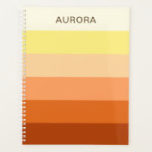 カラーグラデーション新学期-名前をカスタムする プランナー手帳 (正面)