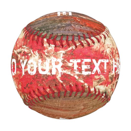 カラーグランジイ絵画ンクの赤+アイディア 野球ボール (裏面)
