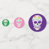 カラーグリッチスカルテーブル紙吹雪 コンフェッティ (裏面)