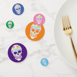 カラーグリッチスカルテーブル紙吹雪 コンフェッティ