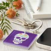 カラーグリッチスカル キーホルダー (正面右)