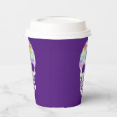 カラーグリッチスカル 紙コップ (左)