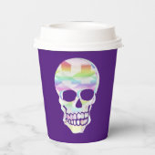 カラーグリッチスカル 紙コップ (裏面)
