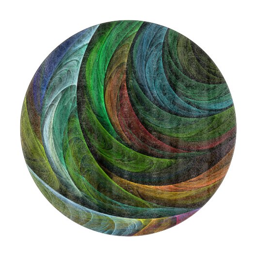 カラーグローリーモダン抽象芸術アートパタエレガントーン カッティングボード (正面)