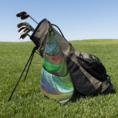 カラーグローリーモダン抽象芸術アートパタエレガントーン ゴルフタオル (グリーン)