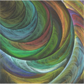 カラーグローリーモダン抽象芸術アートパタエレガントーン シール (正面)