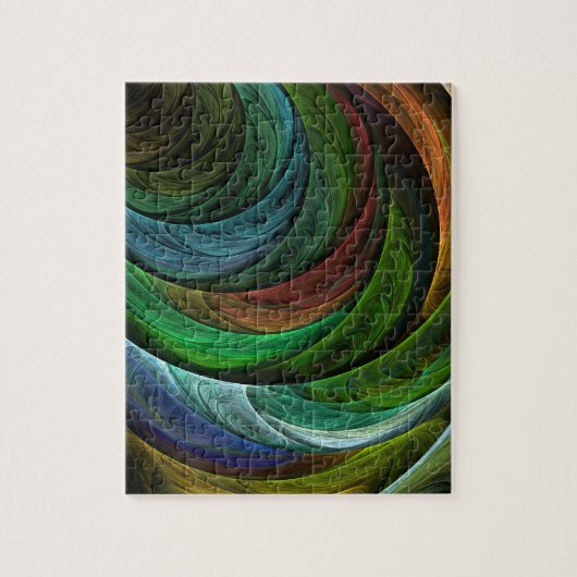 カラーグローリーモダン抽象芸術アートパタエレガントーン ジグソーパズル (縦)