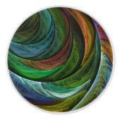 カラーグローリーモダン抽象芸術アートパタエレガントーン セラミックノブ (正面)