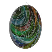 カラーグローリーモダン抽象芸術アートパタエレガントーン ダーツボード (正面左)