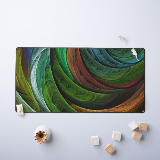 カラーグローリーモダン抽象芸術アートパタエレガントーン デスクマット (キッズテーブル)