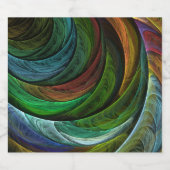 カラーグローリーモダン抽象芸術アートパタエレガントーン ビールラベル (シングルラベル)