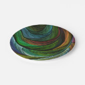 カラーグローリーモダン抽象芸術アートパタエレガントーン ペーパープレート (アングル)