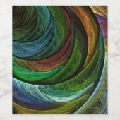 カラーグローリーモダン抽象芸術アートパタエレガントーン ワインラベル (シングルラベル)